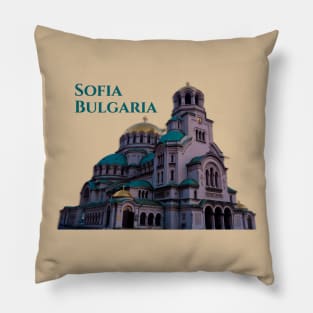 Sofia Bulgaria: Alexander Nevsky Cathedral Pillow