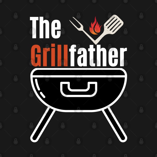 The Grillfather, Funny Grilling Chef Dad Father's Day by Motistry