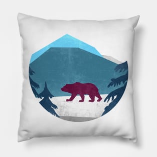 Bear in the Woods Pillow