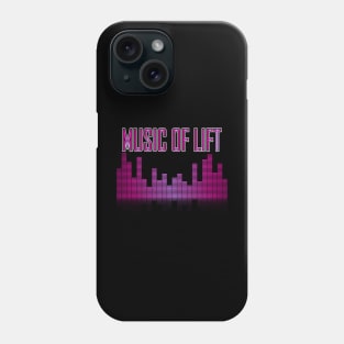 Music of lift with equalizer wave.typography slogan design. Phone Case