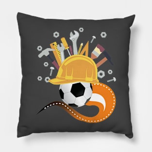 craftsman love soccer Pillow