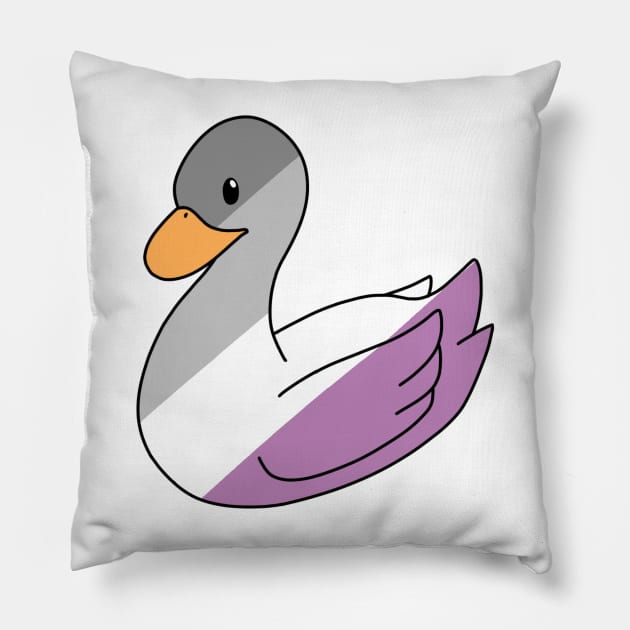 Pastel Asexual Duck Pillow by ceolsonart