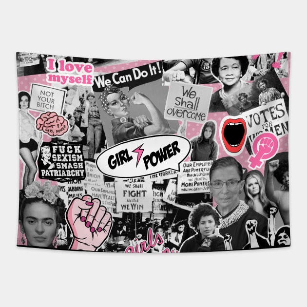 Feminism collage Tapestry by valentinahramov