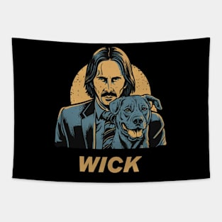 John Wick and dog Tapestry