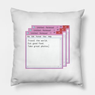 windows notepad, tumblr aesthetics Pillow