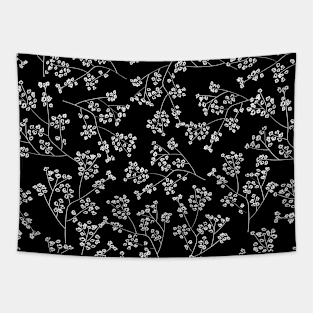 Gysophila (black) Tapestry