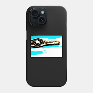 Abstract Wood Knot  Hole and Sky Polarized Phone Case