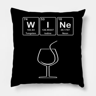 Wine with Elements Symbols Pillow