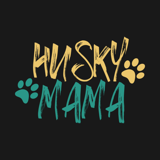 Husky Mama, Husky Mom Gifts Dog Lover Siberian Husky Mom Paw by adiline