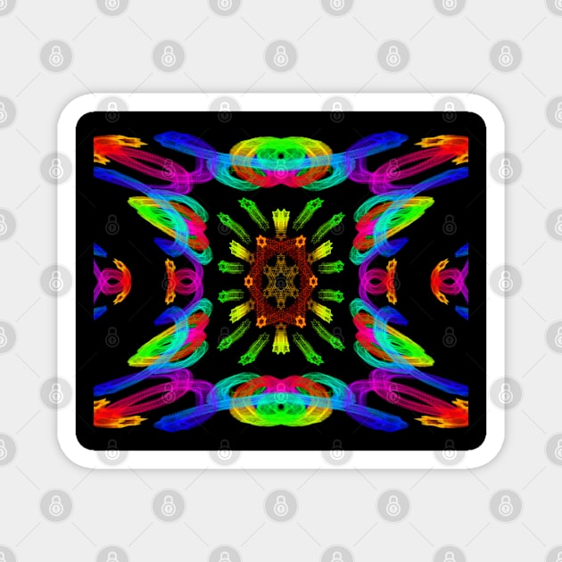 Neon Rainbow - Butterfly Matrix Magnet by Boogie 72