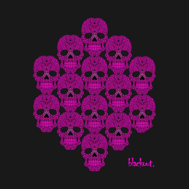 Skulls Purple Sugar by Blackout Design by Blackout Design