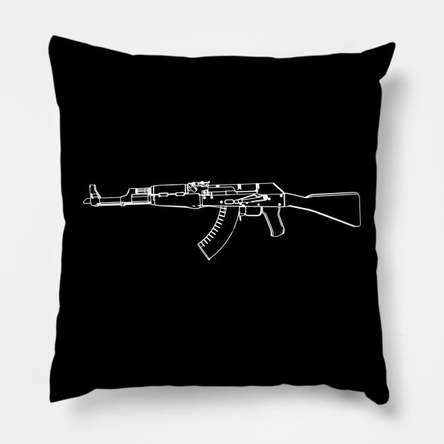 AK47 ASSAULT RIFLE Pillow by Arassa Army