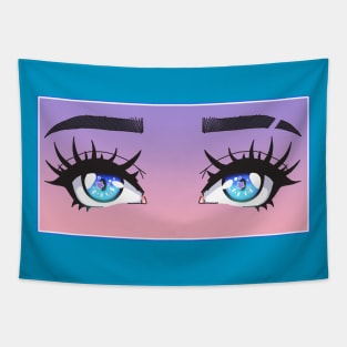 Vaporwave Anime Eyes Tapestry