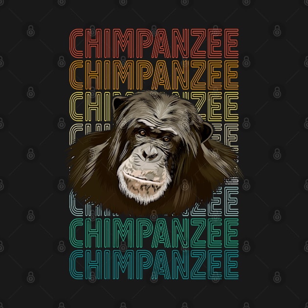 Retro Chimpanzee Lover by White Martian