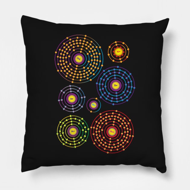 Noble Gases Pillow by Storistir