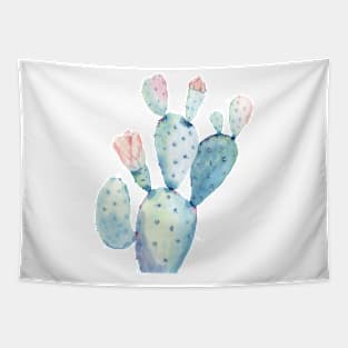 Turquoise Cactus Floral Friends Tapestry