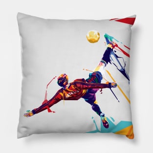 Alejandro Garnacho Bicycle kick Pop Art Illustration Pillow