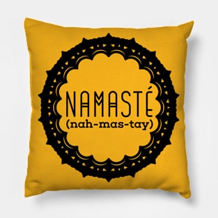 Namaste (black) Pillow