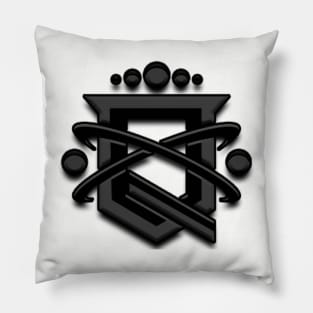 Black QUAZISCIENCE SHIELD LOGO Pillow