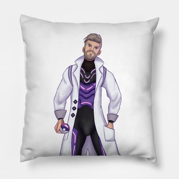 Violet Professor Turo - Labcoat Pillow by Shining Glimmer