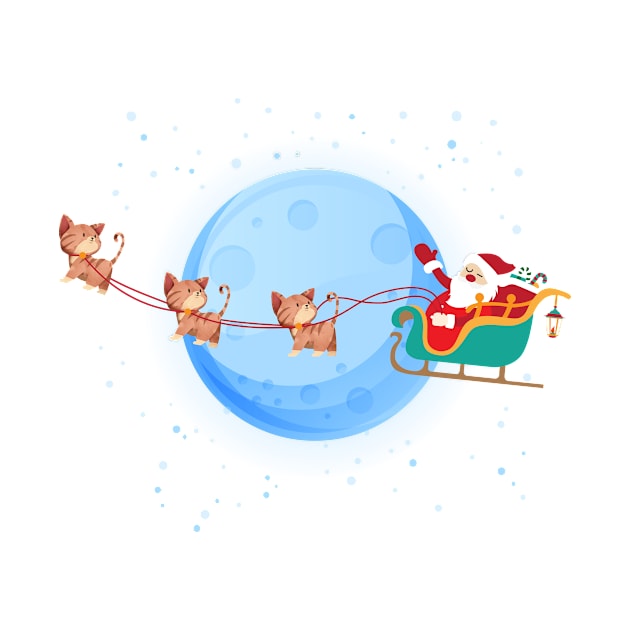 Santa Claus Riding kitten by Skylane