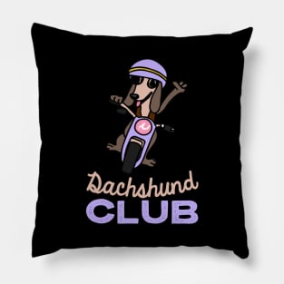 Dachshund Club Biker Dog Owner Wiener Dog Funny Dog Pillow