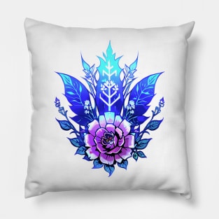 Cyberpunk Flowers Pillow