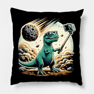 Dinosaur T-Rex Selfie Novelty Funny Dinosaur Pillow