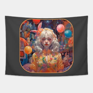 Anime AI Artwork Teen Young Girls Alice In Wonderland Tapestry