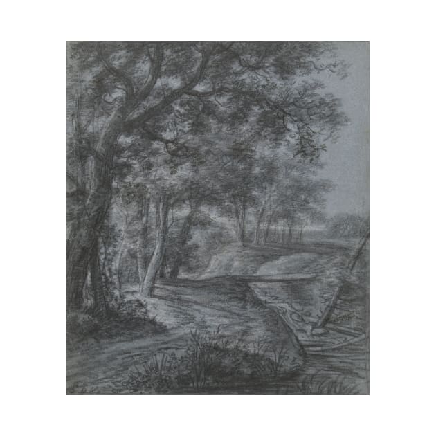 Forest Edge with a Stream Over Which a Gangway is Located by Simon de Vlieger by Classic Art Stall