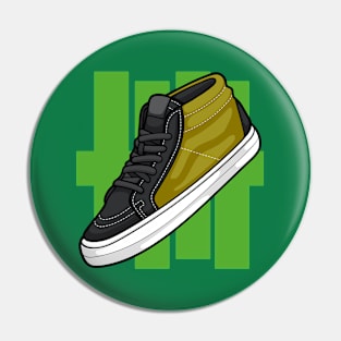 Corduroy Mustard Sneaker Pin