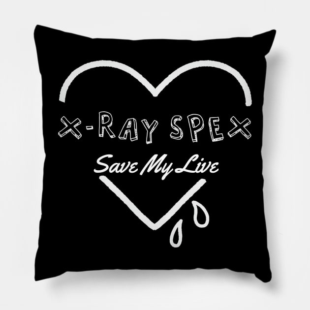 x ray spex ll save my soul Pillow by bubur ayam