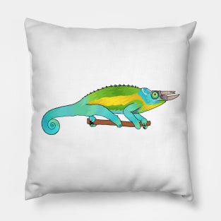 Jackson's chameleon cartoon illustration Pillow