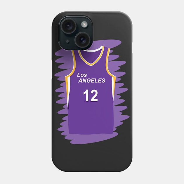 Uniform number 12 of the Los Angeles Sparks Phone Case by GiCapgraphics