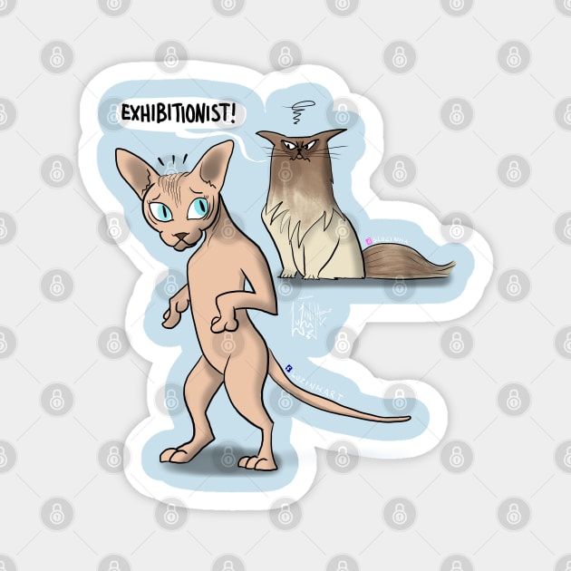 exhibitionist sphynx Magnet by Luzinha