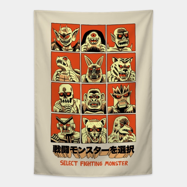 SELECT FIGHTING MONSTER Tapestry by jackteagle