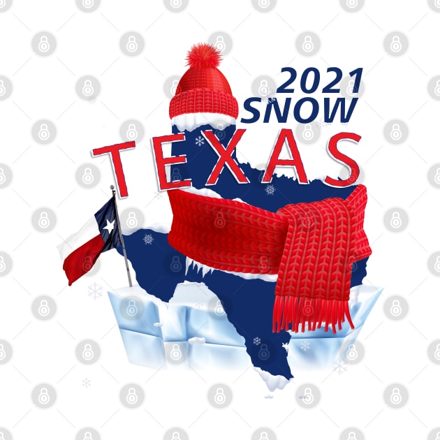 I survived snovid t-shirt snow storm in Texas state 21 by Meryarts