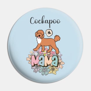 Red and White Cockapoo Mama 3 Pin