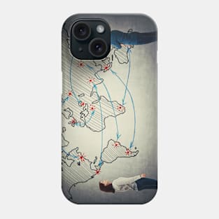 Business trade map Phone Case