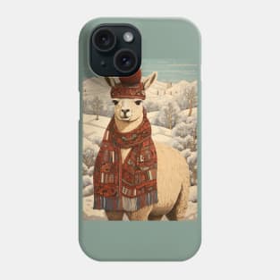 Lama in Hat Funny Christmas Dog Lover Gift Phone Case