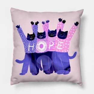 The four positive black cats still have HOPE Pillow