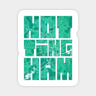 Nottingham, England City Map Typography - Watercolor Magnet