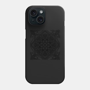 Decorative Mandala Black Phone Case