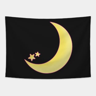 Crescent Moon and Stars Tapestry