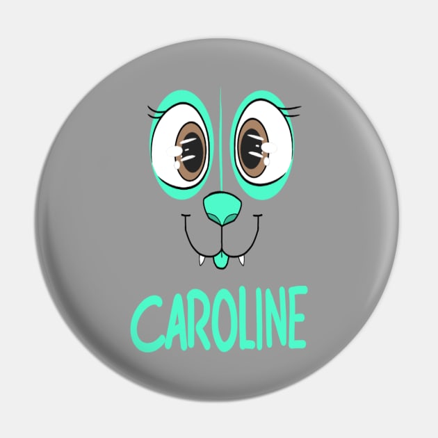 Caroline Face Pin by PurplefloofStore