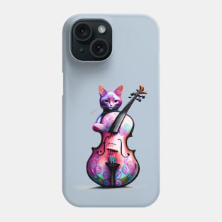Musician Cat  Cello Phone Case