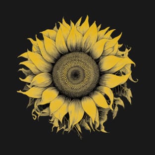 Sunflower Illustration T-Shirt