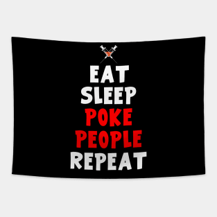 Eat Speep Poke People Repeat Costume Gift Tapestry