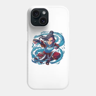 katara water tribe in battle position Phone Case