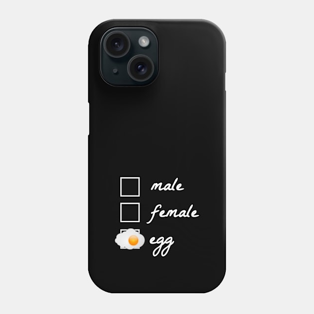 Male, female, egg! The egg became famous in 2019. Politically correct, gender-neutral design. Gift idea for nerds, geeks and reddit readers. Phone Case by Qwerdenker Music Merch